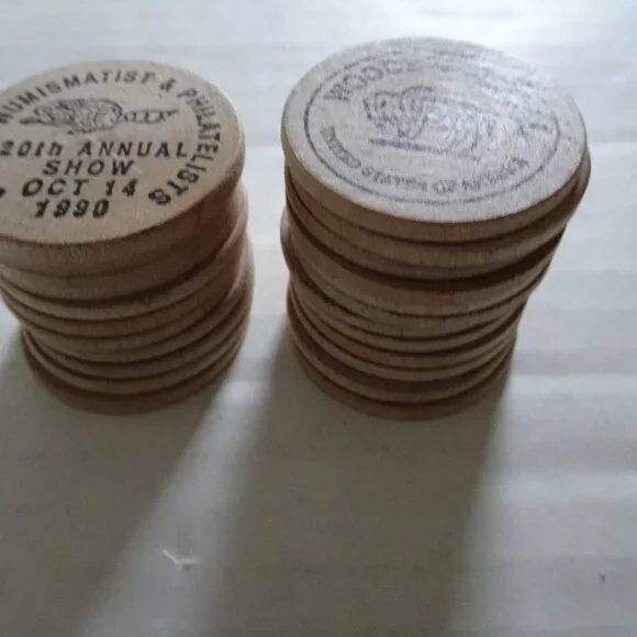 Wooden Nickels - 23 Nickels - Dated Oct. 14, 1990 - Oconomowoc, WI - Picture 3 of 3